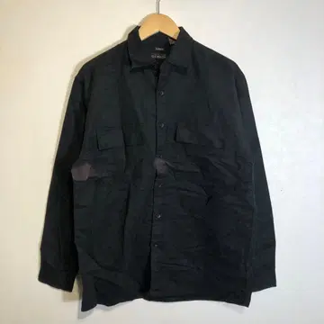 GEORGE 블랙 스웨이드 긴팔 셔츠