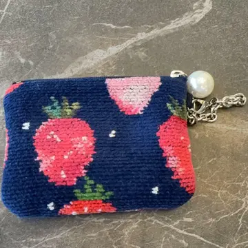 FEILER 이치고 패턴 파우치 네이비 페이러