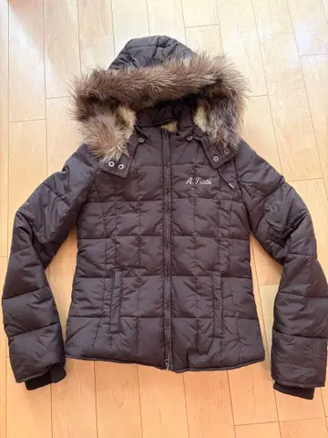 따뜻한! American&Firth 후드 부착 브라운 다운 자켓