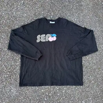 SEA 체리 디자인 긴팔 티셔츠