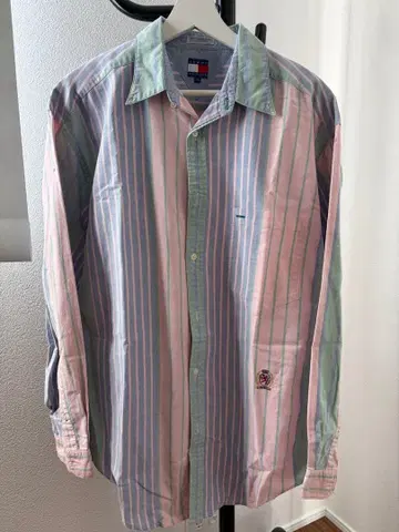 TOMMY HILFIGER 멀티 컬러 스트라이프 긴팔 셔츠