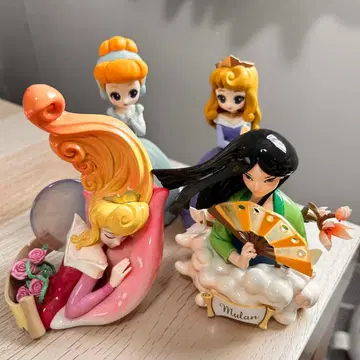 디즈니 피규어 4개 세트 프린세스 52toys 프린세스 가챠