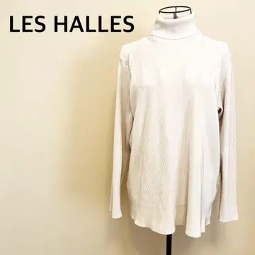 [ LES HALLES ] 터틀넥 상의/긴팔/베이지/심플/무지