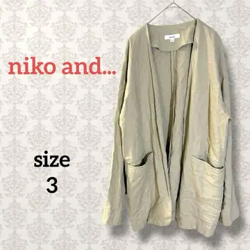 니코앤드 [3] 린넨 노카라 가디건 버튼리스 겉옷 롱 기장