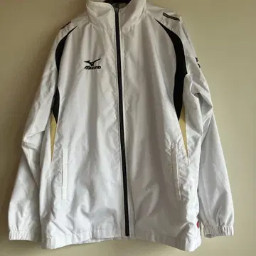 Mizuno 윈드브레이커 저지 상하의 세트 화이트