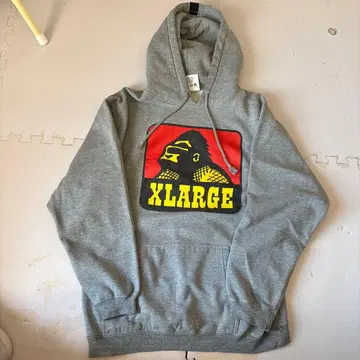 XLARGE 그레이 로고 후드티