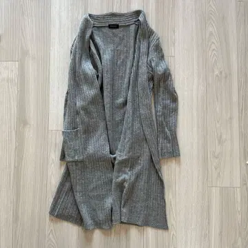 바니스 뉴욕 그레이 리브 롱 가디건