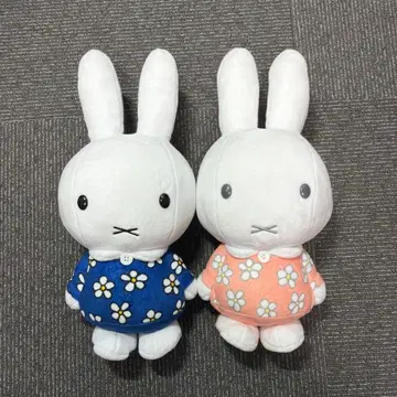 [ 새상품급 ] 미피 봉제 인형 꽃무늬 2개 세트