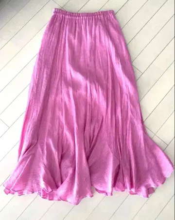 LAVANDA 라반다 우노 미사코 플레어 에스카르고 스커트 핑크 F