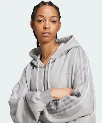 새상품 아디다스 오버사이즈 풀집업 후드티