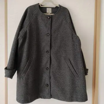 사만사 모스모스 울라이크 미들 기장 쿨 넥 코트