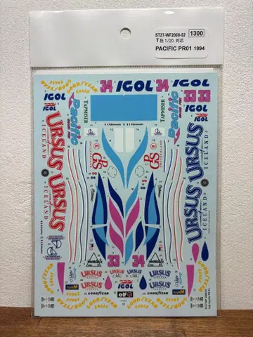 스튜디오27 1/20 PACIFIC PR01 타미야 베네통 B192 대응