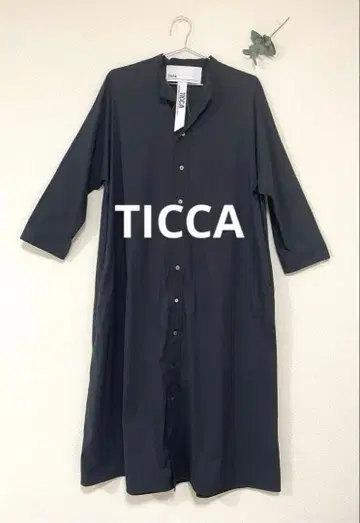 TICCA 티카 셔츠 원피스 긴팔 블랙 일본제 겉옷