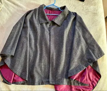 기모노용 울 코트 케이프 스타일 겉옷