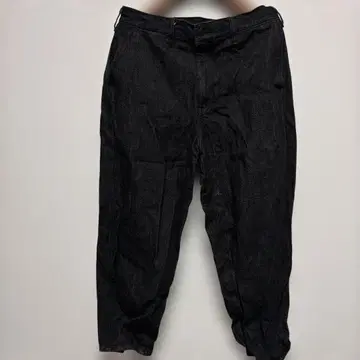 블랙 데님 슬랙스