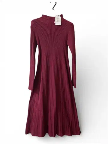 emi +에미+ 보르도 리브 니트 원피스