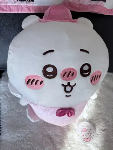 치이카와 봉제 인형 핑크 모자 포함