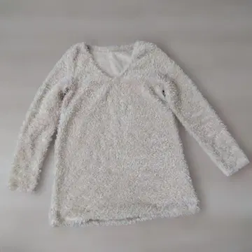 DURAS 크림색 V넥 스웨터 F 사이즈