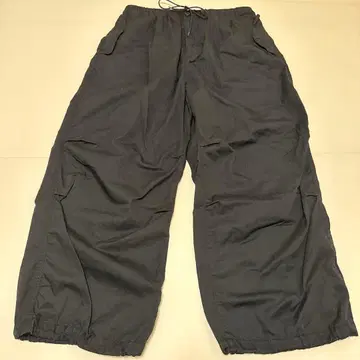 RAGEBLUE 블랙 카고 팬츠 드로 코드 포함