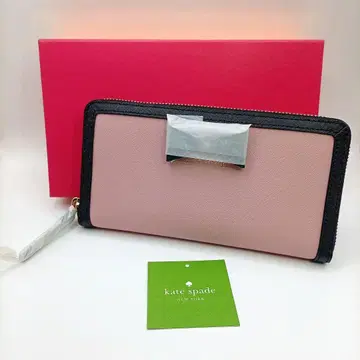 kate spade 케이트 스페이드 라운드 지퍼 장지갑 핑크 x 블랙