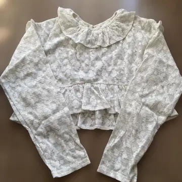 메리제니 라메 레이스 프릴 칼라 tops 셔츠 블라우스