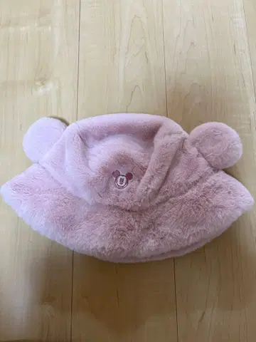 미키 귀 달린 플리스 모자 핑크 디즈니랜드 디즈니 모자 겨울