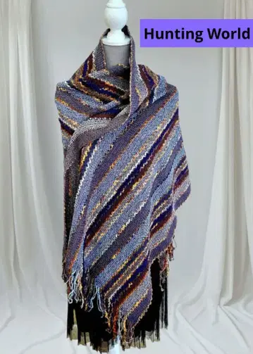 새상품급 Hunting World 헌팅월드 물결 스트라이프 머플러