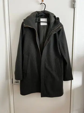 에디피스 후드 부착 코트 카키