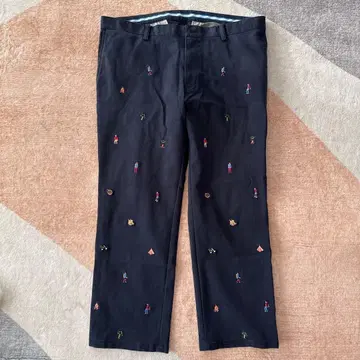 Munsingwear 자수 디자인 골프 팬츠 92 네이비