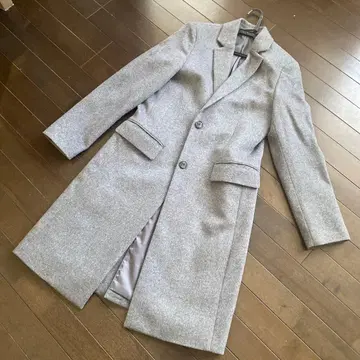 UNIQLO 그레이 캐시미어 혼방 체스터 코트