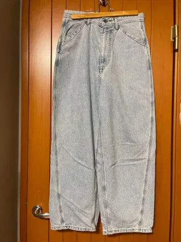 니코앤드 데님 라이트 블루 데님 와이드 팬츠