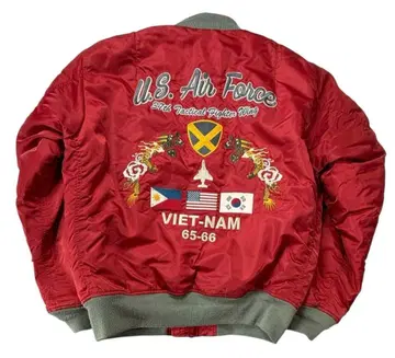 아비렉스 밀리터리 플라이트 자켓 빨간색 XL