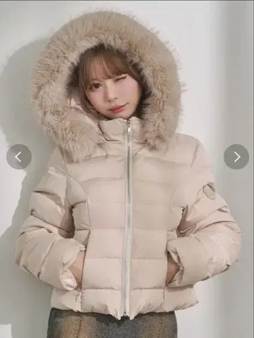 EATME 퀼팅 라인 다운 블루종 핑크