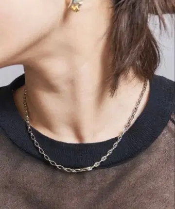 [컨디션 최상] 뷰티앤유스 메탈 스마트 체인 목걸이 실버