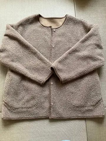 베이지 무스탕, 보아 리버서블 자켓 lian