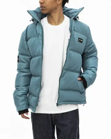 RVCA 후드 부착(탈착 가능) 다운 자켓 M 사이즈 민트 그린