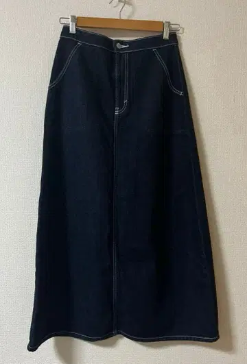 썸씽 다크 데님 롱 스커트 M