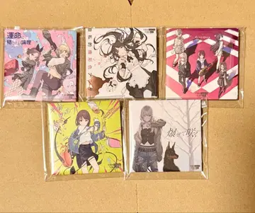 걸즈밴드 클라이 게이머즈 스퀘어 캔뱃지 5종 세트