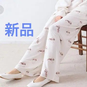 젤라또피케 시추 패턴 롱 팬츠