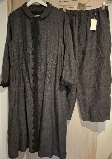 Ellife 팬츠 셔츠 원피스 롱 가디건 셋업