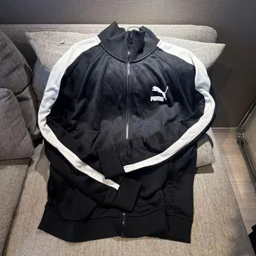 PUMA 집업 자켓 L 블랙/화이트