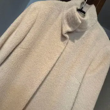 miss j 롱 코트 크림색