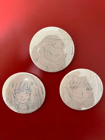 새상품 샤프트전 센고쿠 나데코 3개 세트 2 표정 캔뱃지