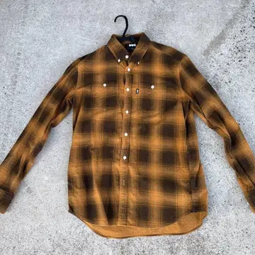 FTC 브라운/블랙 체크 플란넬 셔츠 L