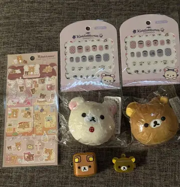 리락쿠마 코리락쿠마 므규므규 봉제 인형 마스코트 씰 7개 세트