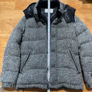 EDIFICE 그레이 계열 다운 자켓 후드 부착