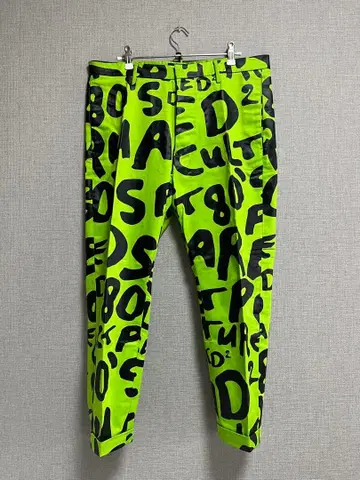 DSQUARED2 그래피티 네온 그린 팬츠 48(L)