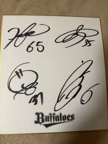 오릭스 버팔로즈 사인 색지