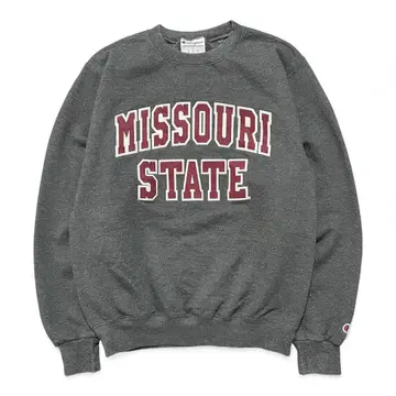 USA 구제 의류 챔피온 미주리 주립 대학 칼리지 맨투맨 트레이닝복