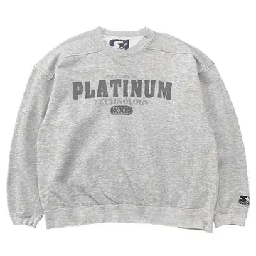 USA 구제 의류 스타터 기업계 맨투맨 트레이닝복 프린트 그레이